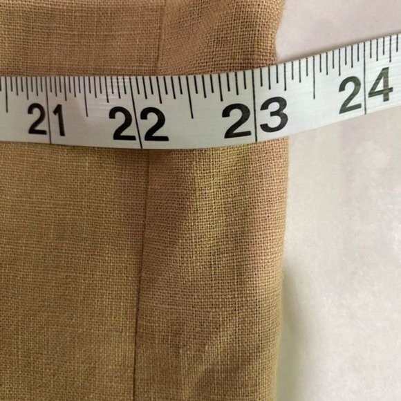 Perry Ellis mens blazer Tan Linen Cotton size 46 Regular 2-button - Picture 9 of 16